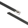 Fabricante de Bridas de Acero Inoxidable 304 Venta al por Mayor Tipo de Auto-Bloqueo 4.6*300mm Forma de Metal Negro Acero Inoxidable 304