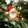 Nuevo Colgante Plano de Acrílico con Letra de Jengibre de Santa Claus Adornos para Árbol de Navidad Adornos Festivos