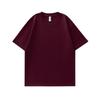 Camiseta 260 de algodão pesado masculina e feminina cor sólida gola redonda solta manga curta casual camiseta estampada publicitária