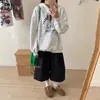 Moletom com capuz azul marinho para mulheres, novo estilo popular 2026, forrado com fleece, grosso, top estilo coreano, casaco fino de outono/inverno para o início do outono