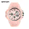 Reloj Electrónico de Moda Transfronterizo Sanda para Hombre Resistente al Agua Luminoso Despertador Multifuncional Reloj Deportivo para Hombre en stock Suministro Directo