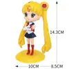 Decoração de Bolo Sailor Moon Plástico Saia Azul Cinderela Gelo Água Bolo Lunar Acessórios de Confeitaria Enfeites de Boneca