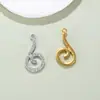 Elegante Elegante Colgante de Nota Accesorios Colgante Musical Aleación de Diamante Accesorios DIY Ropa Pulsera Llavero