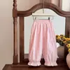 Calça Casual de Renda Estilosa Nova de Verão para Meninas, Calça Versátil Estilo Coreano para Bebês, Moda Infantil Tendência