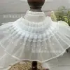 Borde de Volantes de Encaje de Malla de Perlas de Doble Capa de Alta Resistencia para Dobladillo de Falda Lolita de Mujer, Puños, Accesorios para Manualidades