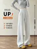 Calça casual nova 2026 cinza branco, calça pantalona, estilo para o trabalho, sensação relaxada, calça feminina, modelagem que emagrece, caimento solto, estilo coreano, outono e inverno, com forro de fleece