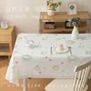 Toalha de mesa de desenho animado, à prova d'água, à prova de óleo, não precisa lavar, luxo leve, toque de alta qualidade, novo estilo fofo, toalha de mesa retangular para dormitórios de estudantes