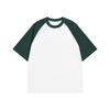 300g algodón manga corta contraste commuter primavera y verano ropa mujer cuello redondo hombro oblicuo tres agujas ocio parejas abrigo primavera