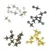 Mini colgante de 10 mm, colgante de estrella de cuatro puntas, adorno de estrella de cuatro puntas ultrapequeño de metal, accesorio para ropa de muñeca BJD, accesorio para manualidades