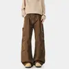 Novedad Otoño 2026 para Hombre 100% Algodón-300g Pantalones de Trabajo de Algodón Lavado Desgastado con Acabado de Alta Gama, Talla Grande