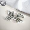 Parafusos de Aço Inoxidável 304 Cabeça Escareada Pintura Branca para Painéis de Interruptores e Tomadas, Parafusos de Máquina de Cabeça Chata Fenda Padrão US