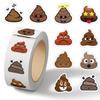 1 rollo/500 hojas de pegatinas de rollo de caca de mal gusto cinta para libro de mano pegatinas decorativas pegatinas calientes para sellar sobres