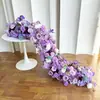 Arreglo Floral para Fondo de Boda, Decoración Floral de Arco, Escaparate, Flores de Mesa para Sala de Exposiciones, Tira Larga de Flores, Flores Artificiales, Flores Falsas, Flores para Decoración de Punto Fotográfico Popular