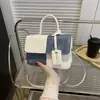 Bolso Simple de Bloques de Color de Moda 2025 Otoño Nuevo Bolso Cuadrado Pequeño Casual de Moda Bolso de Hombro Único Cruzado Retro para Mujer