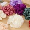 Nuevo estilo coreano tela borde caliente camelia rosa tres dimensiones borde quemado rosa pasador para el pelo de niños accesorios de joyería