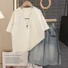 Ropa para niños para niños, traje de verano de manga corta, nuevo estilo de verano 2026 para niños mayores, deportivo, genial, elegante y moderno