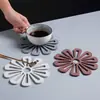 Manteles gruesos de estilo nórdico creativos, salvamanteles resistentes al calor para mesas de comedor, tapetes antiquemaduras, tapetes para platos del hogar, con patrón, tapetes antideslizantes para tazas de té
