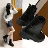 Botines Cortos Versátiles Adelgazantes con Suela Gruesa para Primavera y Otoño, Nuevos Botines Martin Negros Versátiles para Mujer que Aumentan la Altura 2026