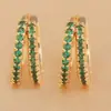 Nuevos Pendientes Retro Transfronterizos de Diamantes de Colores Completamente Incrustados para Mujer Moda de Lujo Ligero Europeo y Americano Pendientes de Diseño de Nicho Listos para Venta al por Mayor