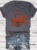 Camiseta informal holgada de manga corta con cuello redondo y estampado de tomate de Amazon Independent Station para mujer, venta al por mayor