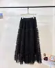 Falda de Pastel Mullida de Malla Resistente Albaricoque Falda de Capas con Volantes Versátil de Hada para Otoño e Invierno