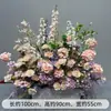 Arreglo de Piso para Boda Púrpura Romántico Banquete de Compromiso Diseño Salón de Bodas Escenario Guía de Camino Flor Decoración de Boda Arte Floral Artificial