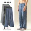 Pantalones de pijama antibacterianos para hombre 7A, de algodón puro, holgados, de talla grande, de color liso, sencillos, informales, deportivos, para el hogar, para otoño e invierno.