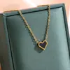 Collar Completo de Acero de Titanio Oro de 18K Gargantilla en Forma de Corazón Joyería de Acero de Titanio Nicho Gama Alta Cadena para Clavícula en Forma de Llave y Corazón