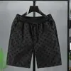 Transfronterizo Aliexpress Amazon Tendencia Pantalones Cortos Europeos Verano Hombres Pantalones Grandes Flockeados Casuales Pantalones de Playa Hombres