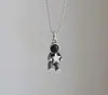 Collar a Juego para Parejas de Atracción Mutua Plateado Colgante de Astronauta con Imán 2 Piezas Collar de Astronauta