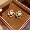 Pendientes de Mariposa de Doble Capa con Circonita Bañados en Oro Real de 18K Estilo Coreano Estilo Ins Pendientes Exquisitos Pendientes de Diseño de Nicho