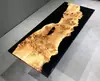 # Mesa de Rio em Resina Epóxi Madeira Maciça Placa Grande Mesa de Chá Mesa de Chá Oceânica Mesa de Jantar Mesa de Café Placa Inteira Mesa de Escritório Chá