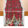 Nueva Atmósfera Festiva Navideña Mesa Aislamiento Anti-Manchas Mantel Mesa Elemento de Lino Papá Noel Venta al por Mayor de Fábrica
