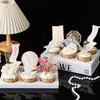 Decoração de Cupcake Feliz Dia dos Namorados Chinês Estilo Chinês Antigo Pássaro Alado Dia dos Namorados Aniversário Leque Dobrável Cartão de Inserção