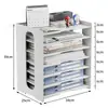Porta-arquivos em leque transfronteiriço, mesa de escritório, porta-arquivos multicamadas, porta-armazenamento de provas de estudante