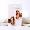 Grampo de Cabelo Cruzado Novo Estampa de Leopardo Pequeno e Médio Combinação Brilhante Fosco Metade Preso na Parte de Trás da Cabeça Atacado para Meninas