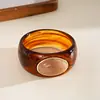 Pulsera Cuadrada de Acrílico con Degradado Transfronteriza Europea y Americana, Pulsera Geométrica Retro Simple, Joyería de Moda de Alta Gama de Nicho