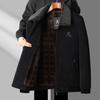 Chaqueta de Lana Gruesa Forrada de Vellón de Chenilla para Hombre 2024 Invierno Abrigo Cálido para Papá de Mediana Edad y Anciano