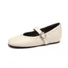 Temporada de Primeros Encuentros Remache Plano Aumento Interno Corte Bajo Zapatos Individuales Mujer Verano Pies Gordos Pies Anchos Suela Suave Zapatos Mary Jane Talla Grande