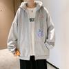 Chaqueta con capucha para niños y jóvenes, suéter informal de moda coreana, cárdigan, primavera y otoño, 2023