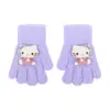 Luvas Espessas de Inverno para Crianças com Punhos Canelados de Camada Dupla, Luvas Quentes de Alta Elasticidade para Mulheres, Luvas de Tricô Espessas para Homens