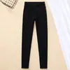 Jeans Grosso com Forro de Lã 2025 Outono e Inverno Novo Slim-Fit Cintura Alta Elástico Skinny Lápis