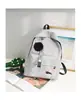 Mochila de Lona de Grande Capacidade 2026 Novo Modelo Bolsa Escolar para Aluno do Ensino Médio Moda de Rua Mochila Folha Atacado