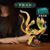 Adorno de Fénix de Latón con Fénix Pintado Cantando al Amanecer, Adecuado para Sala de Estar, Gabinete de Vino, Gabinete de TV, Decoración de Inauguración de Casa, Artesanía de Estilo Chino