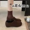 Sapatos Plataforma Slip-on Estilo Coreano Bico Dividido Pé de Porco Feminino 2026 Nova Chegada Outono Elegantes Sola Grossa Estilo Birkenstock Mocassins Casuais