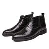 Botas de Cuero para Hombre Comercio Exterior Transfronterizo Nuevos Zapatos Casuales de Cuero Moda Botines Chelsea para Hombre Estilo Británico Botines