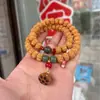Pulseira Pequena de Rudraksha com Padrão de Dragão Duplo Indonésio para Homens, Pulseira de Rudraksha para Mulheres
