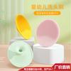 Esponja Cepillo para Champú de Bebé para Bañar Bebés y Niños Pequeños, Raspador de Silicona para Baño de Recién Nacidos y Niños