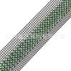 Strass de Rede Quente de Venda Transfronteiriça 3mm Strass de Garra de Verso Plano de 4 Fileiras para Chapéus, Acessórios de Vestuário, Vestidos de Noiva DIY, Ombro com Código de Barras