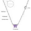 Collar Transfronterizo de Joyería con Goteo de Aceite Flor de Margarita Pequeña Corona Dulce Colgante de Mariposa Cadena para Clavícula Collar de Acero Inoxidable para Mujer